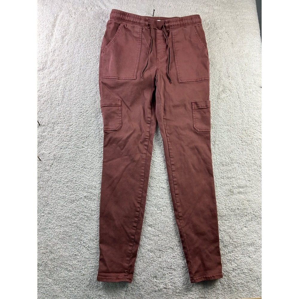 Maurices Women's‎ Cargo Pants Red Small Stretch Cotton Blend